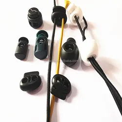 wholesale cord lock stopper elastic ropes cord lock plastic cord rope lock double5mm 7mm  10mm holes stopper
