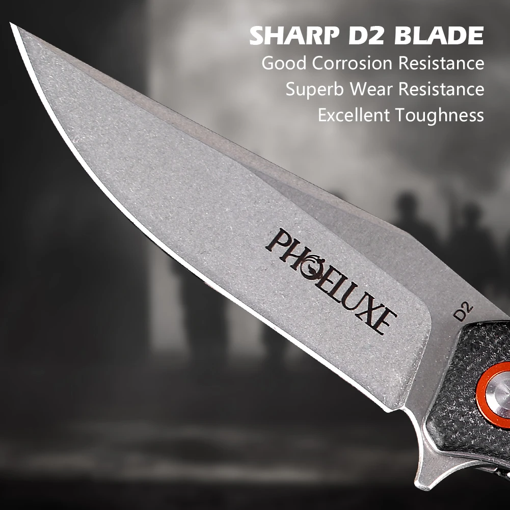 Wholesale D2 steel folding survival outdoor camping tool  multi-function tool pocket knife for sale