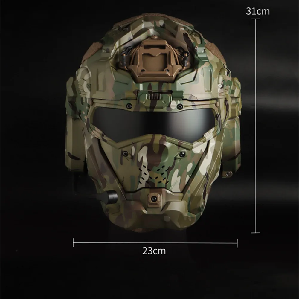 MUCHAN For combat helmet plain full face helmet color version with built-in communication headset