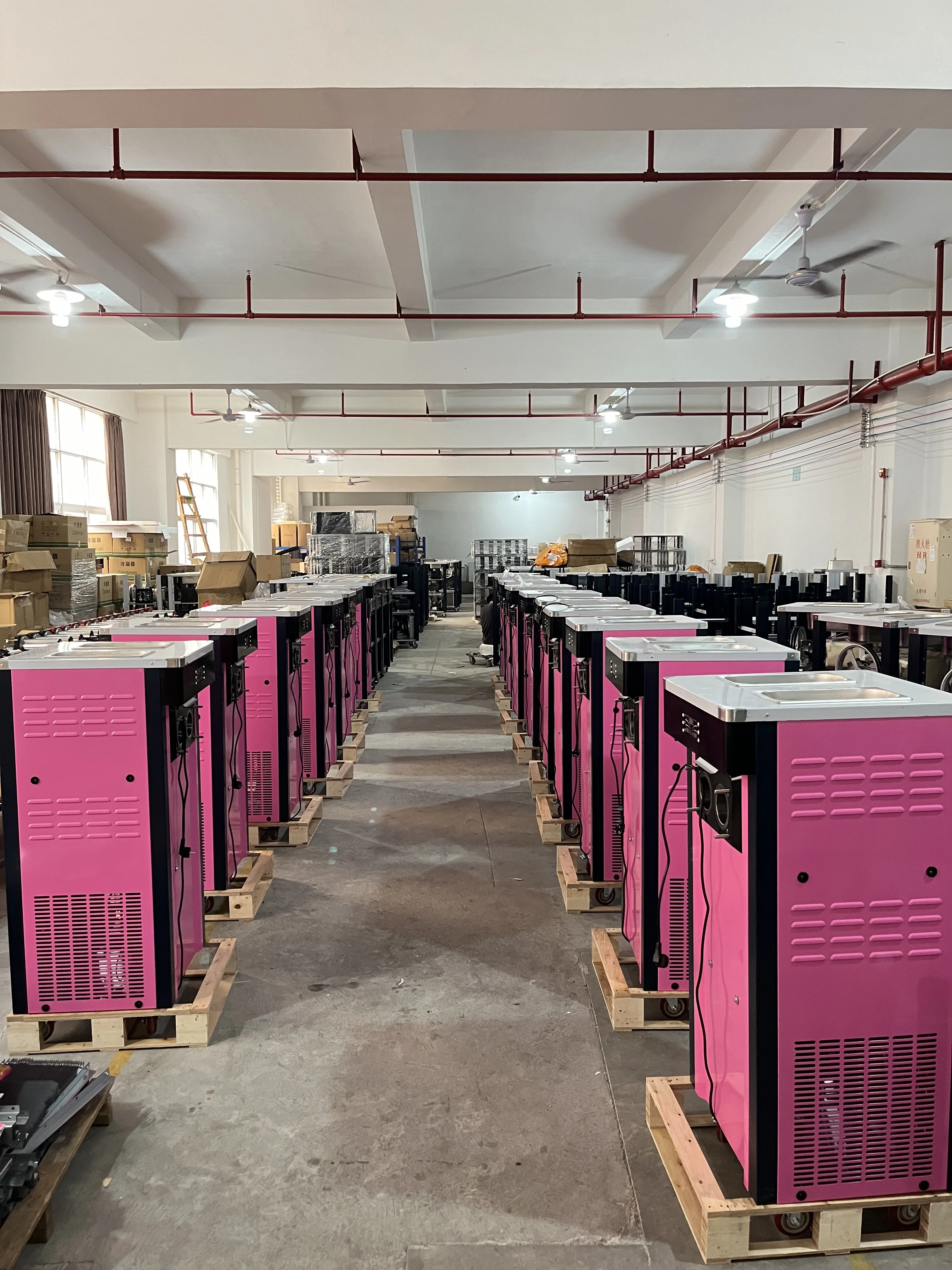 Summer hot sale stainless steel vertical three flavors soft ice cream machine gelato maker frosting machine