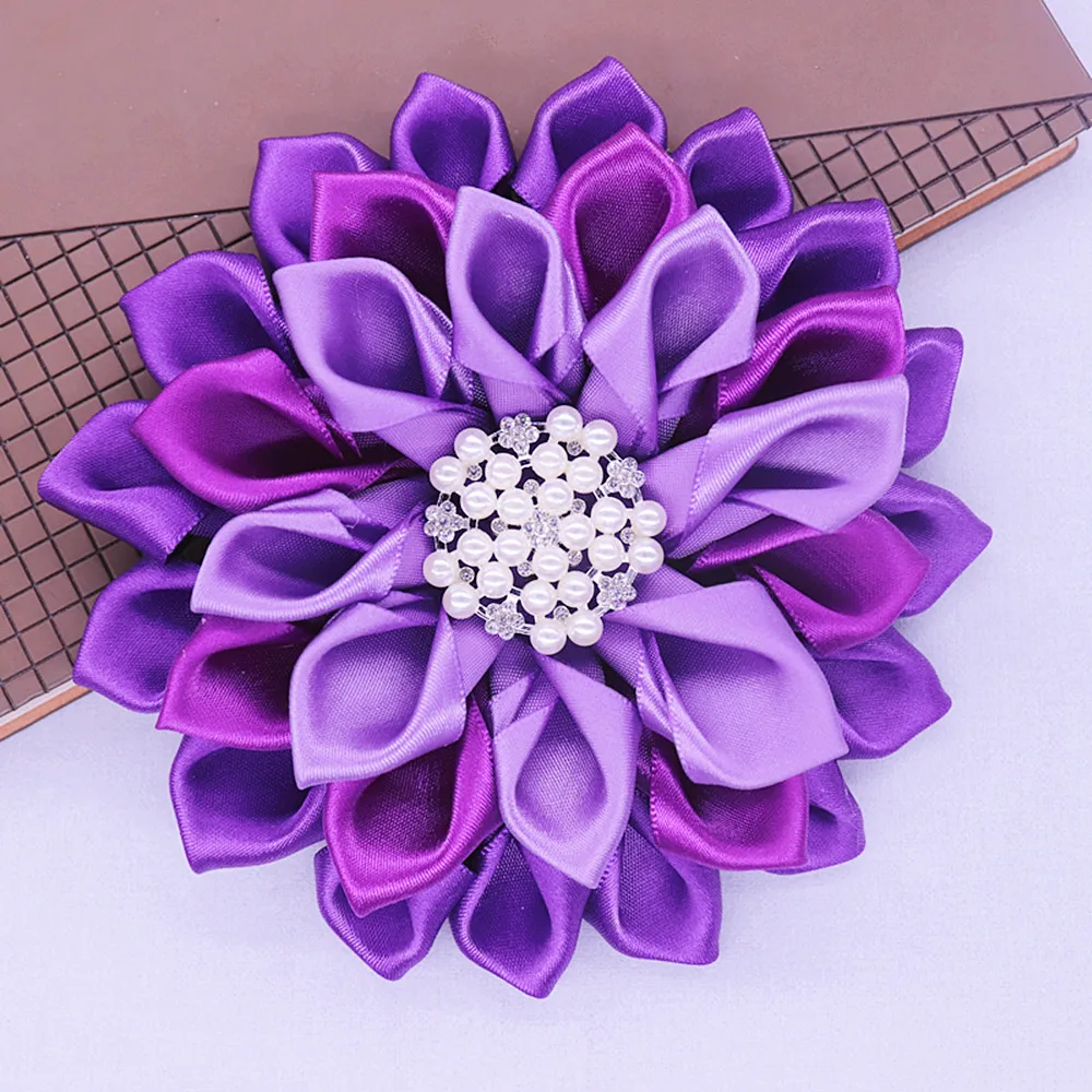 April New Arrival Polyester Large Women Brooches Gradient Purple Violet Corsage Fortitude Sorority Delta Brooch