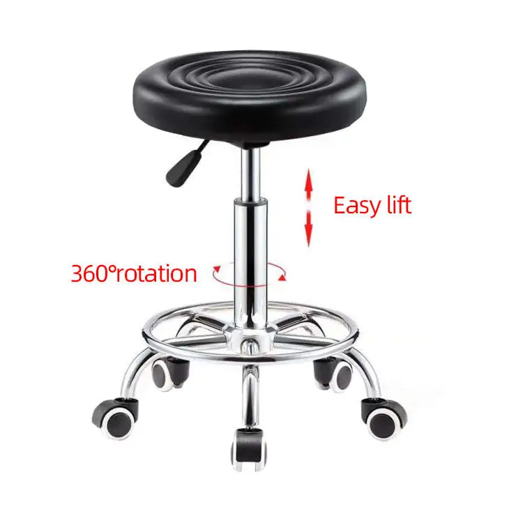 Hot Selling Adjustable 360 Rotation Dental Tattoo SPA Nail Hair Beauty Salon Chair Hair Stylist Chairs With Wheels And Backrest