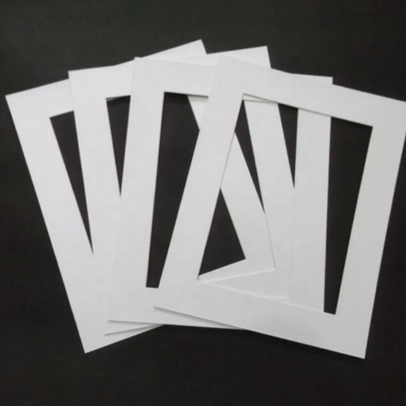 Acid free uncut and pre-cut multi opening paper frame mat for picture digital photo frame