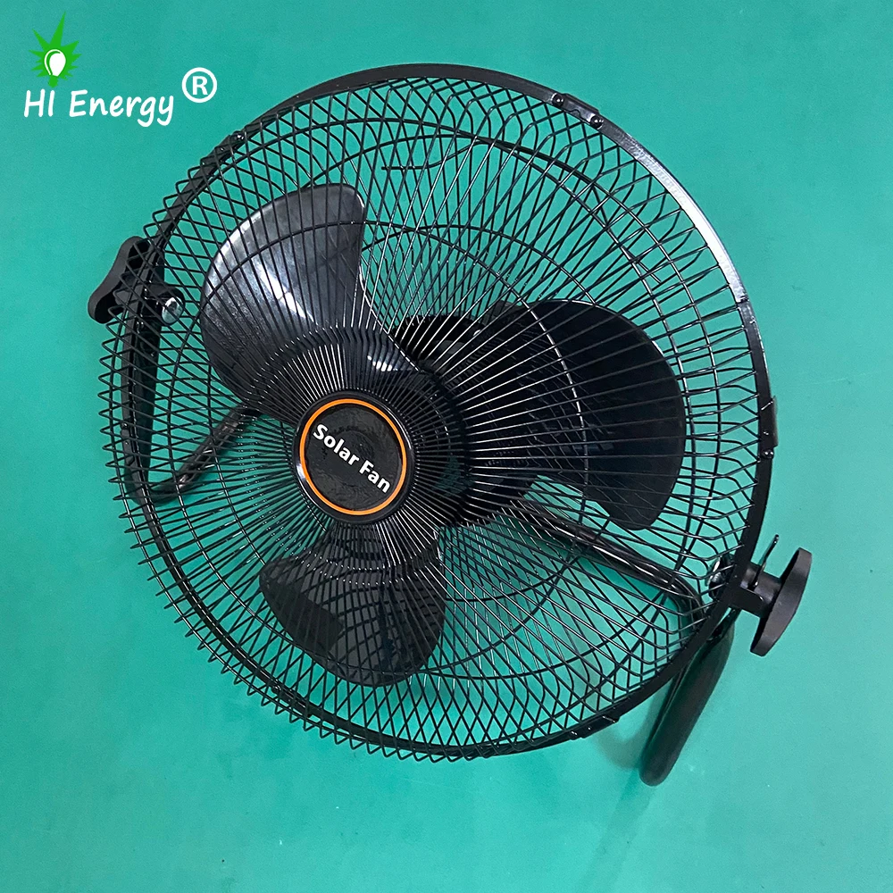 Hienergy Wholesale AC DC 12Inch Solar Fan Energy Saving Portable 3 Blades Home Solar Fan With Solar Panel
