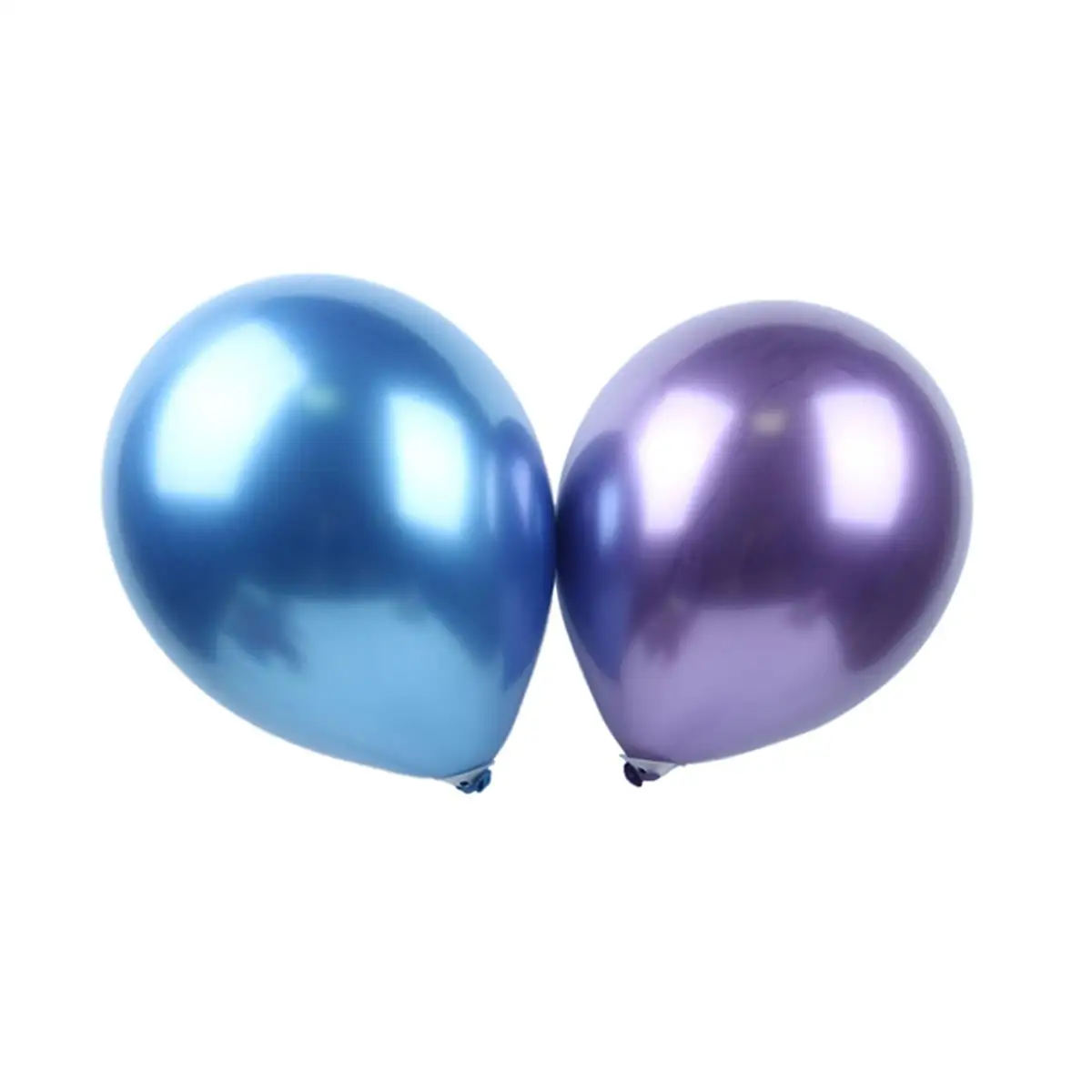 2024 New Design 12 Inch Multicolor Metallic Helium Birthday Balloons Chrome Latex Balloon 50 Pcs For Wedding Party Decorations