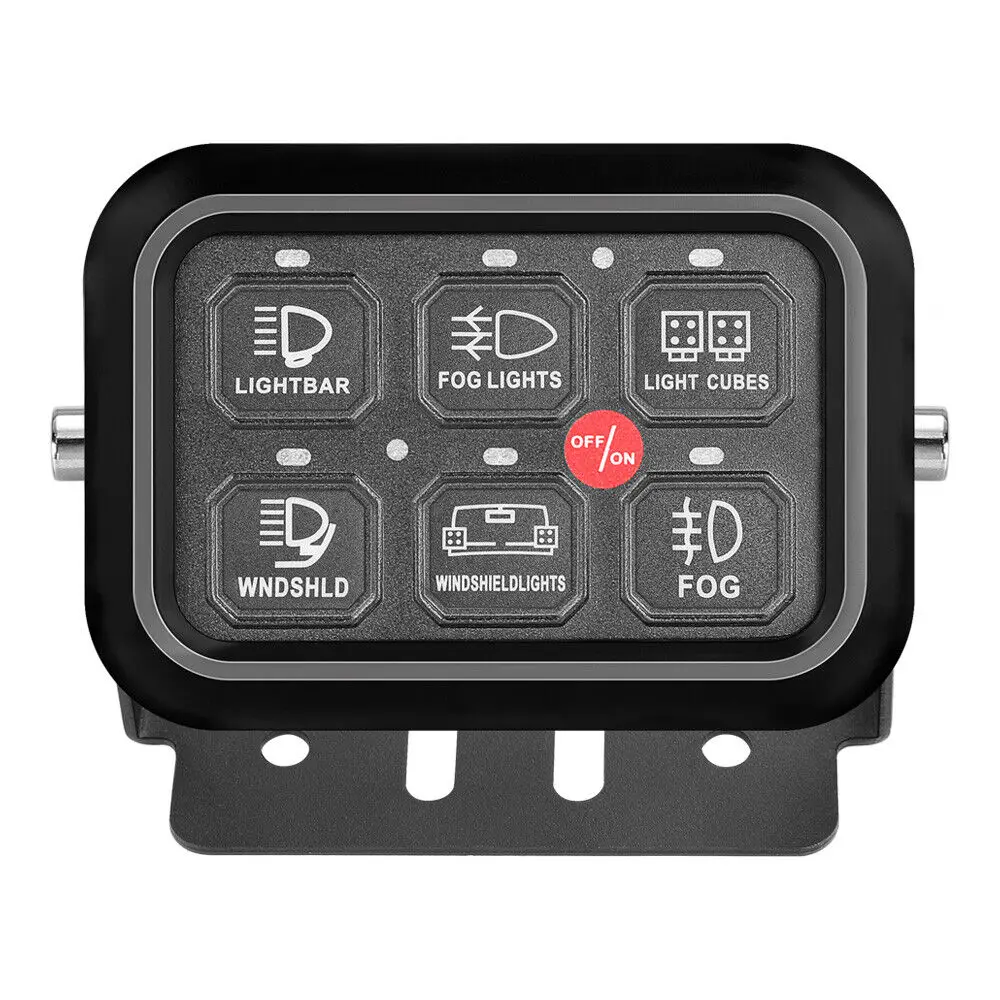 2023 NEW 6-Gang 12V DC 40A ON/OFF Rocker Switch Box For Jeep Auto Automotive Car