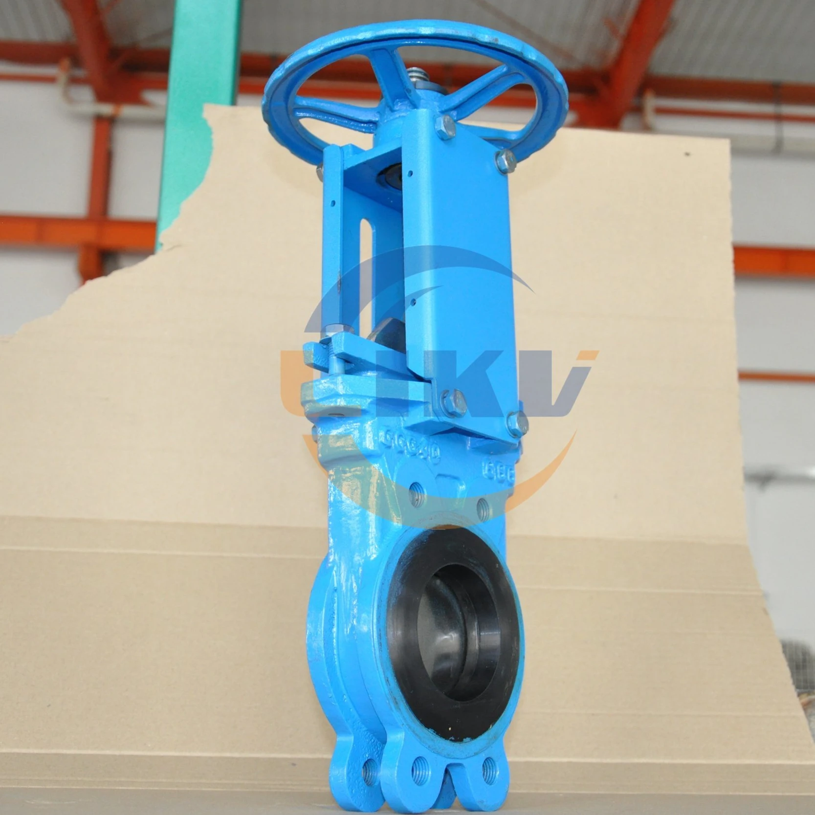 150LB Casting Steel Rubber-Seat Rising Stem Compressed Air Knife Gate Valve with CF8 Plate