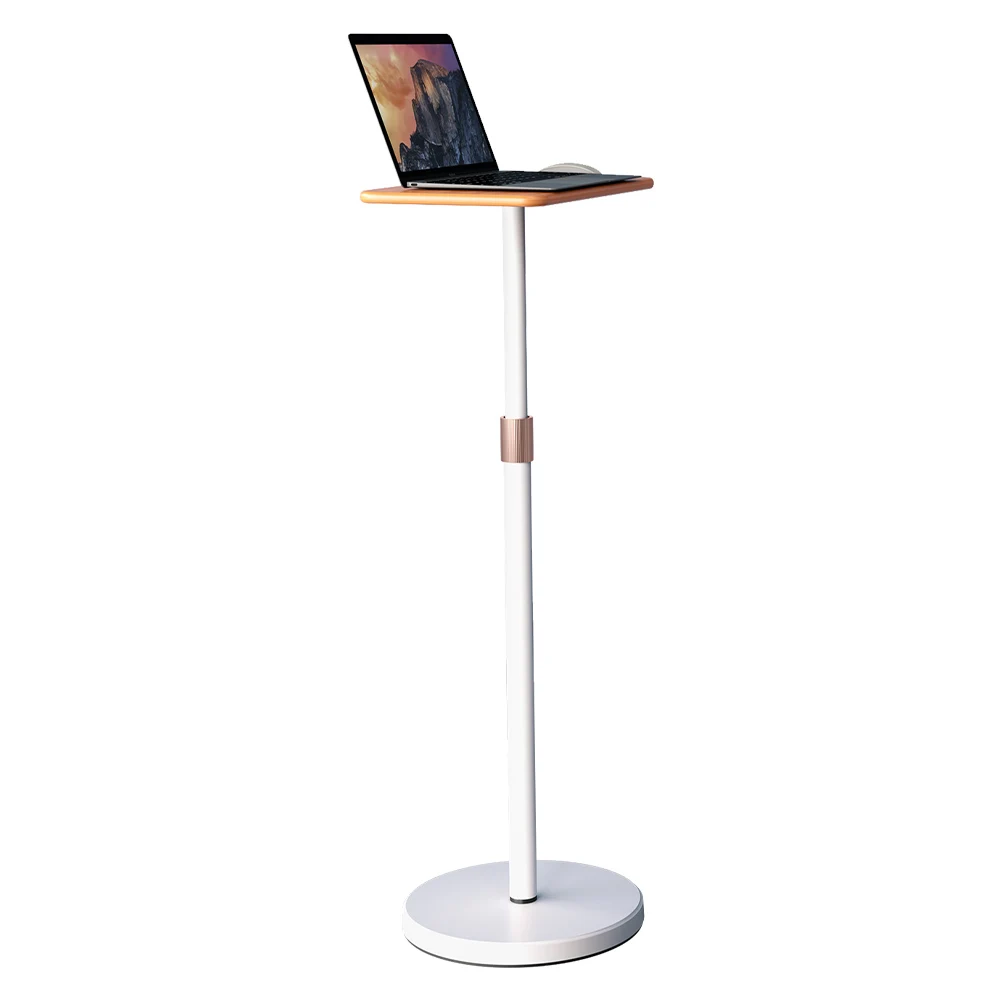 Hot Selling Floor Wooden Laptop Stand Wood Laptop Riser Stand For Office
