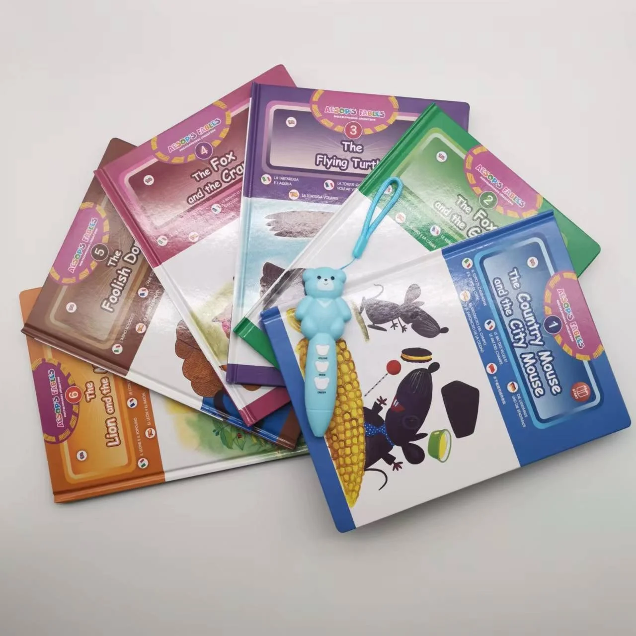 OEM talking pen with English German Arabic French Japanese Spanish Russian Romanian Korean Chinese audio books for kids children