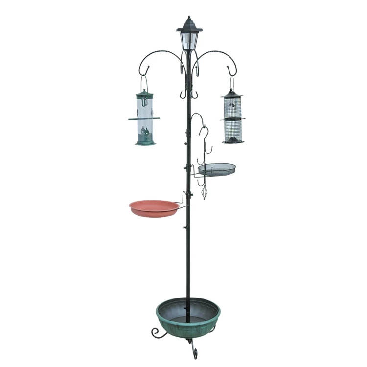 Wholesale High Quality Garden Decorative Solar Stand Bird Feeder And Planter