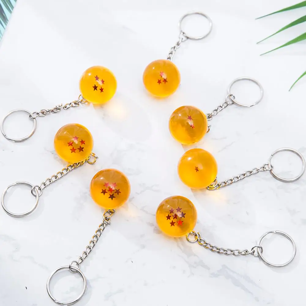 Anime Dragon Goku Ball 3D 1-7 Stars Cosplay Crystal Ball Key Chain