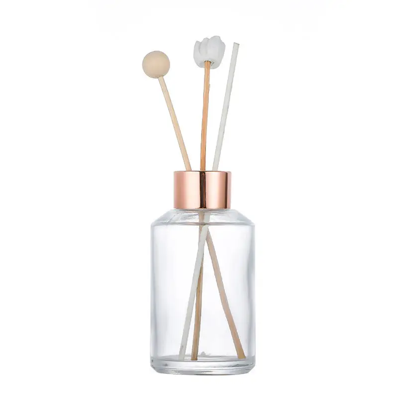 4.5oz 7oz Home office fragrance empty round clear perfume reed aroma diffuser glass bottle