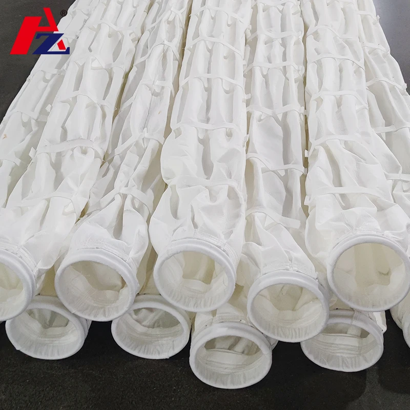 Cement Plant Pleated PTFE needle punched felt as folding type pleated Filter Bag house dust collect filter bag