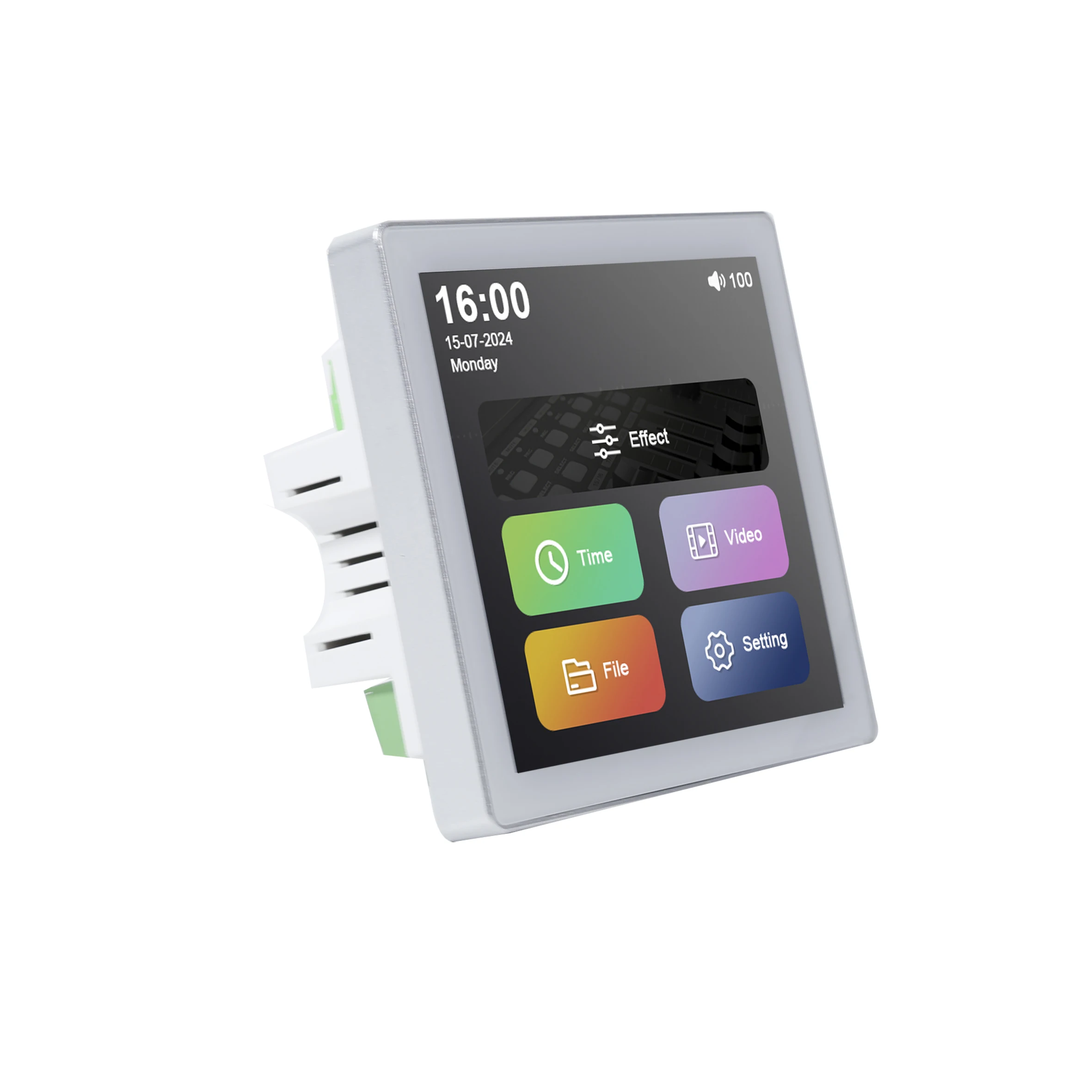 4-канальный Сенсорный Экран Настенный усилитель с Bluetooth USB FM TF дверной звонок аудио вход и выход