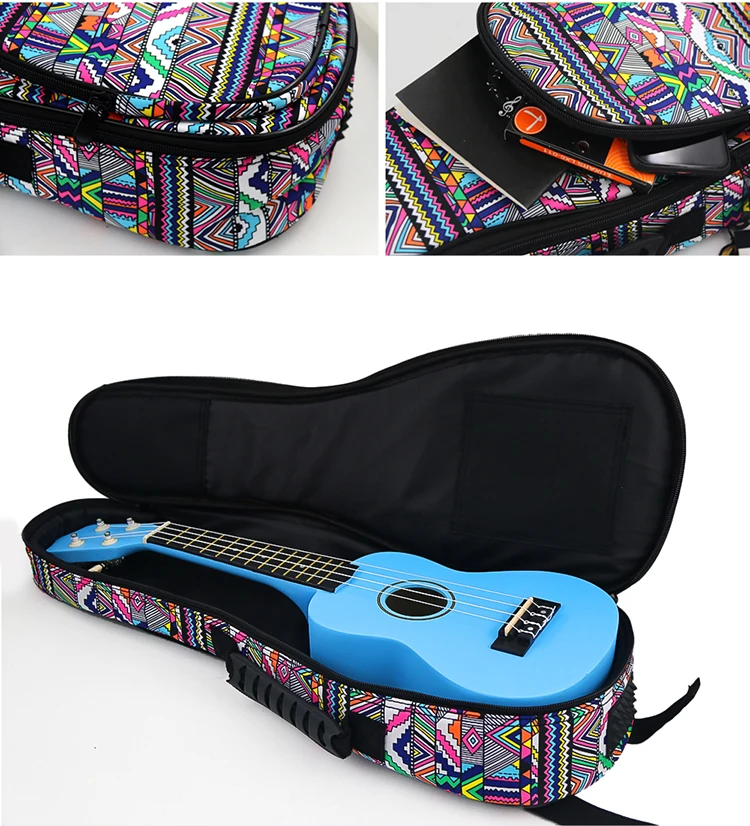 PG-U16 Wholesale musical instruments Colorful cotton padding soft case bag for ukulele