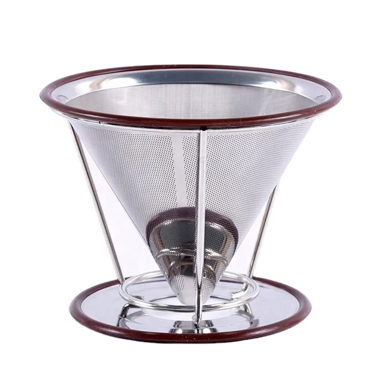 Hot sales pour over coffee cone clever coffee dripper/reusable stainless steel coffee filter