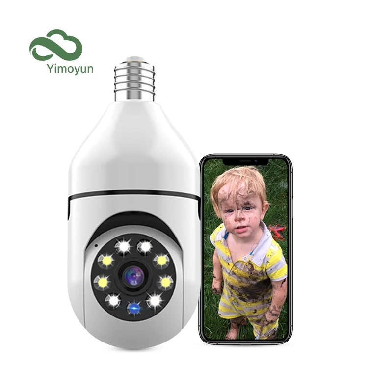Hot selling 360 Panorama video wifi E27 light bulb camera for prevent thieves