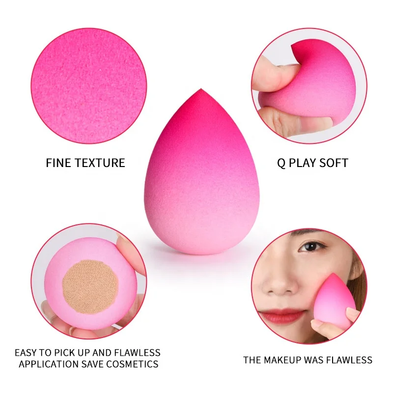 Beauty Products 2025 New Arrivals OEM Gradient Color Beauty Blend Makeup Sponge For Foundation BB Cream