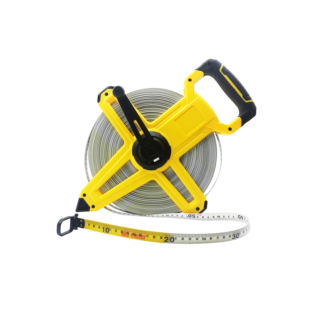 Heavy Duty 100m Measure Tape Portable Lawn Anchor Quality Garden Measuring ABS Cover Fiberglass Tape Measure