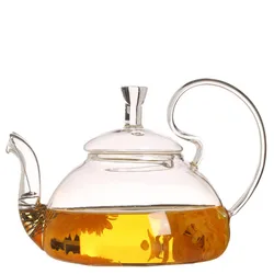 Wholesale Stylish  Heat-resistant Borosilicate Glass Teapot With Bamboo Handle
