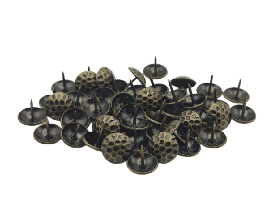 High Quality Old Gold Dimpled Celled Head Tacks Decorative Nails Sofa Nails  Furniture Upholstery Pin