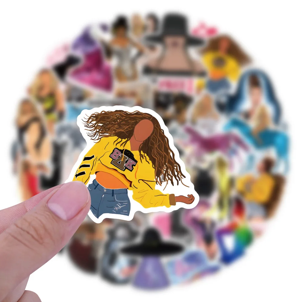50Pcs Beyonce Renaissance Graffiti Stickers Renaissance Car Skateboard Decoration Sticker Waterproof Pvc Stickers