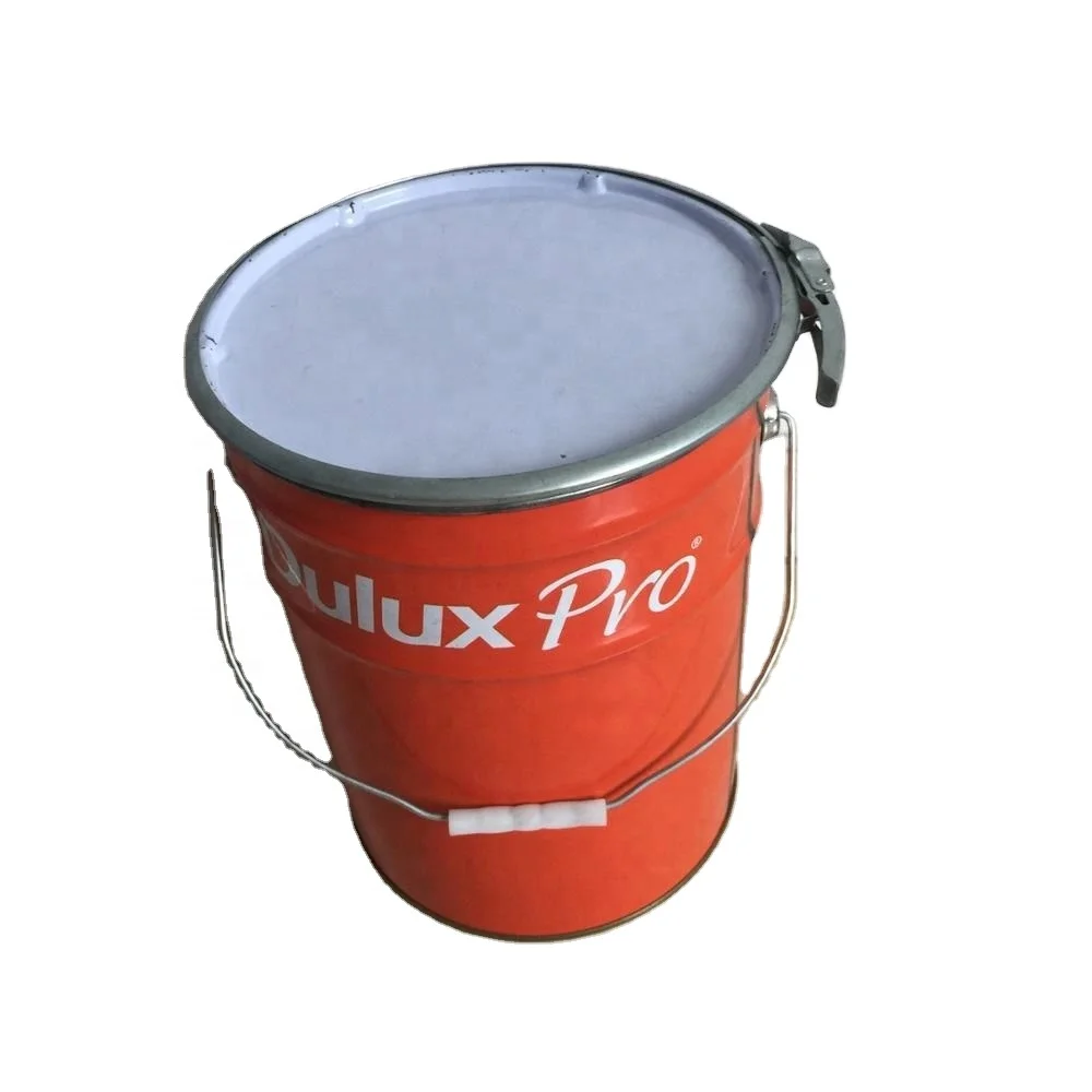 Customized 20 liter Conical Metal Chemical Paint tin Buckets with Lock Ring Lid
