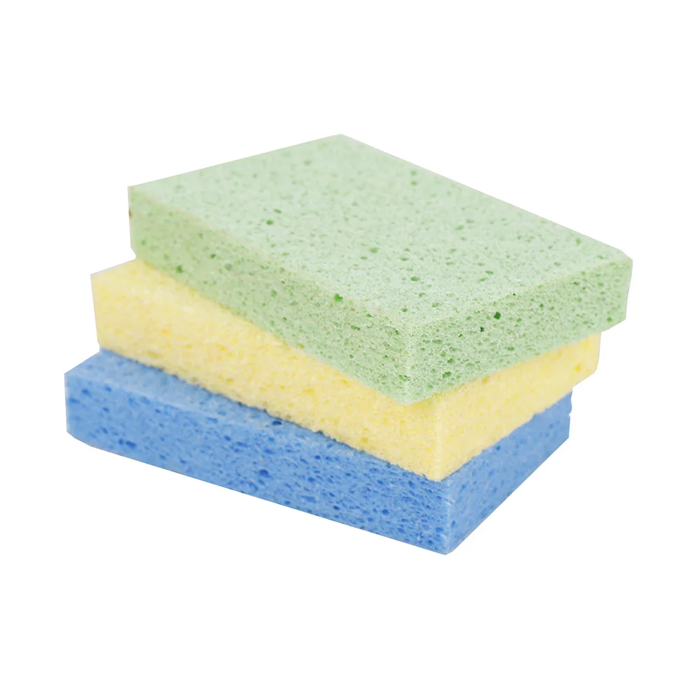 
3Pk Heavy Duty Color Cellulose Kapok Cotton Sponge 