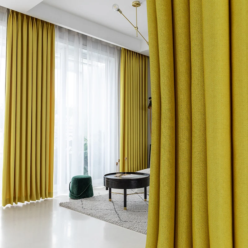 Home Short Blackout Curtains for Kitchen Thermal Insulated Curtains