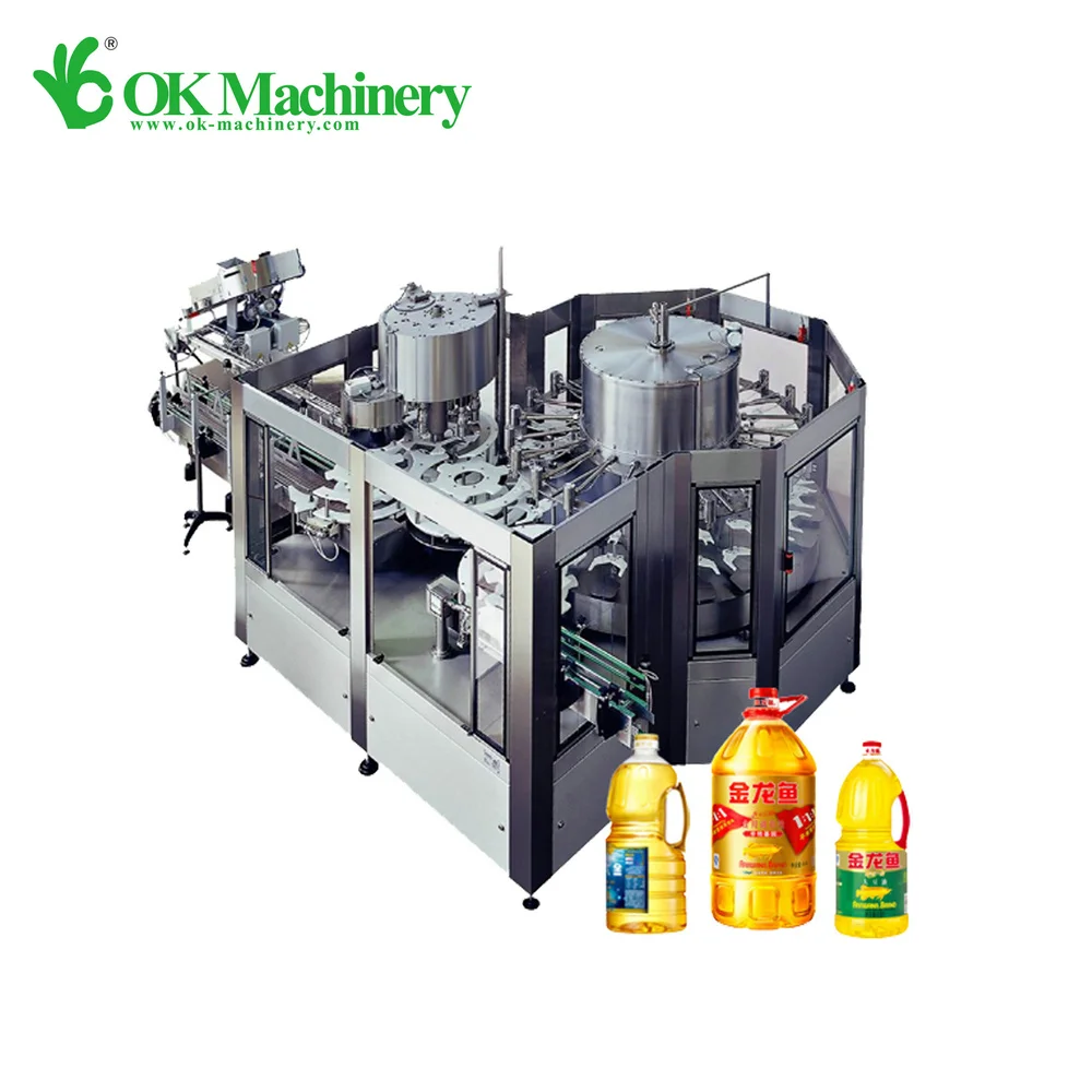 Industrial Automatic 2 In 1 Bottle Edible Engine Lube Lubricant Essential Olive Sunflower Vegetable Palm Oil Filling Machine