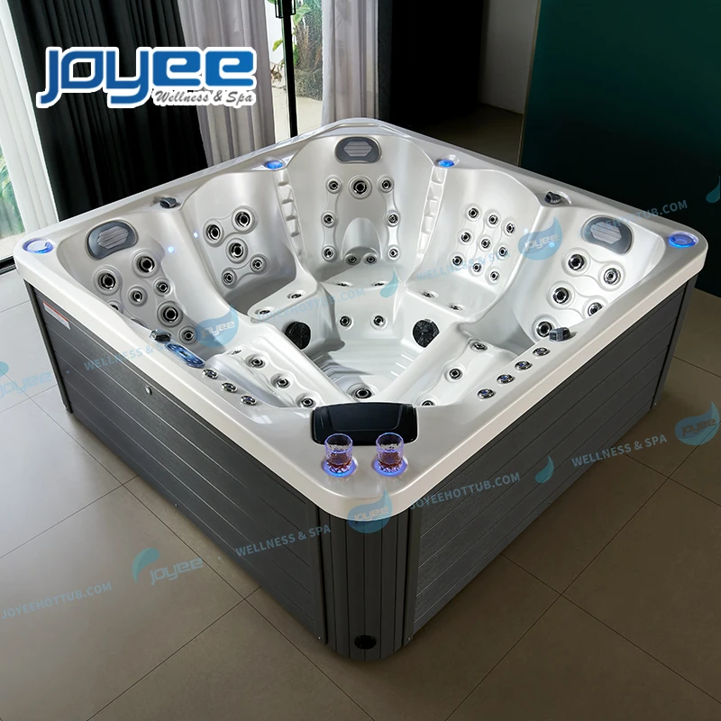 JOYEE Hydrorelax новый продукт Роскошная акриловая раковина гидромассажная Ванна на открытом воздухе спа с джакузи и праздничная Массажная