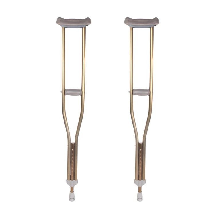 Hot Sale Aluminum Adjustable Medical Ergonomic Walking Stick Cane For Disabled Men Armpit Crutches