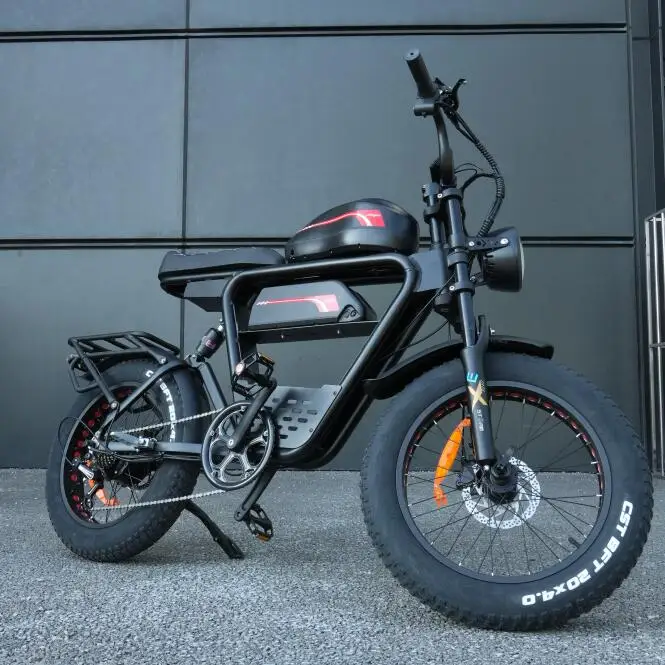 Yeasion Long Range Fat Tyre 20x4 Electric Hybrid Bike Fast Electric Road Bike Full Suspension 1000w Dual Battery 48v 57ah 200km