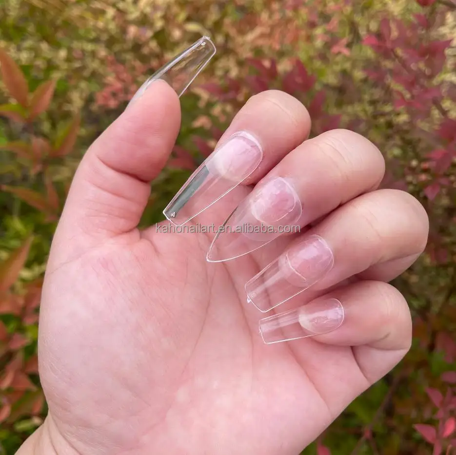 Wholesale Soft Gel Tips False Nail Tips Long Square Full Cover Coffin Stiletto False Manicure Nail Art Press On Nails