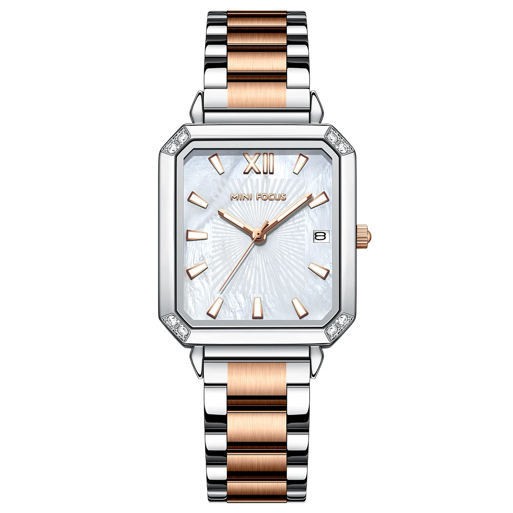 Montre Femme Mini Focus MF0472L браслет из нержавеющей стали роскошные женские часы квадратные кварцевые