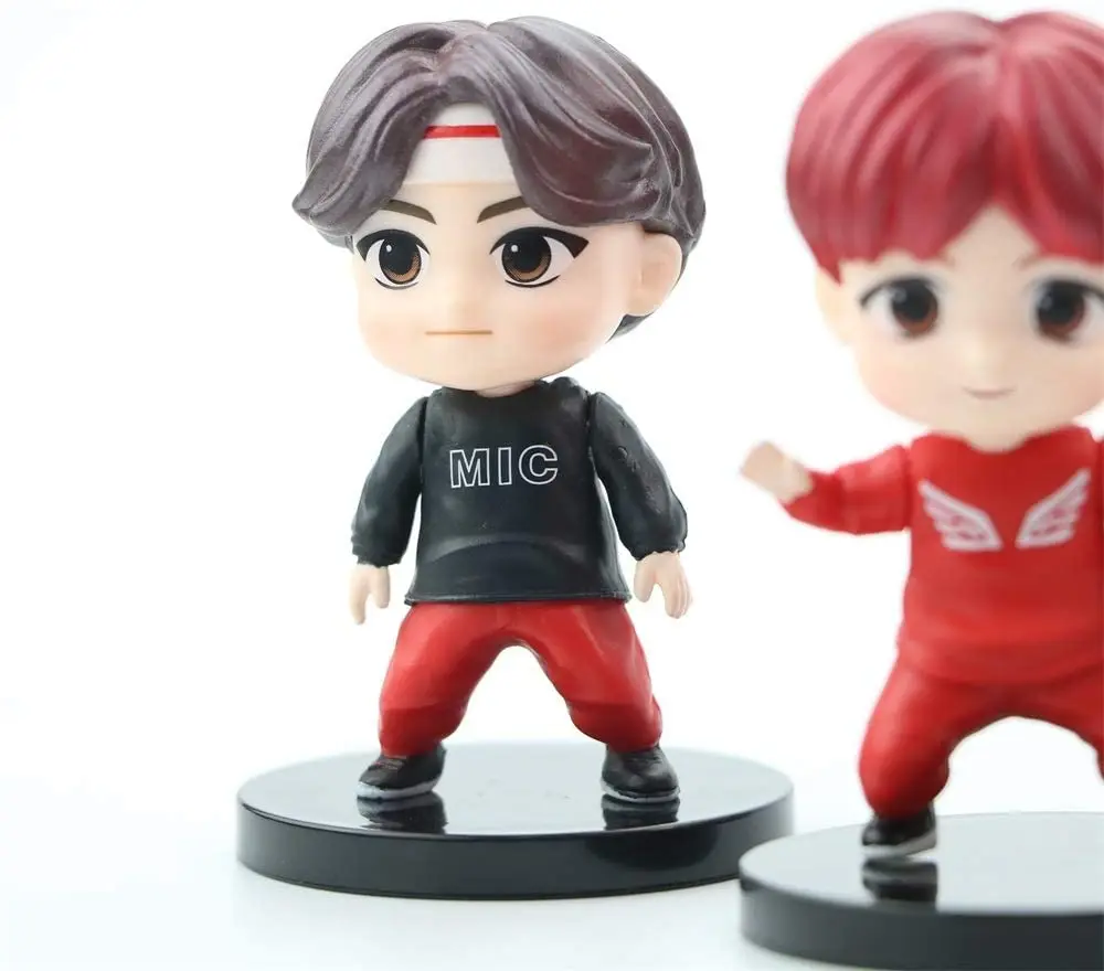 Bangtan Boy Groups Doll Model Cute Anime Figure mini 3D kawaii real cute cartoon tinytan bt doll bangtan monitor