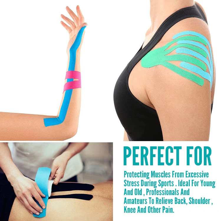  Wholesale Custom Printed Sports Fitness Athletic Waterproof Pre Cut Kinesiology