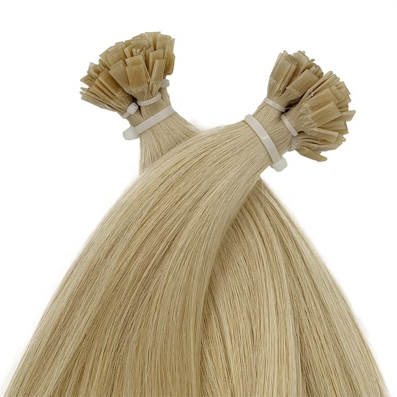 
Wholesale 100% Raw Virgin Hair Soft And Smooth Russian Human Keratin Flat Hair Extensions 