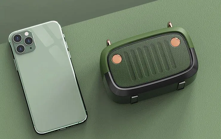 Portable Mini Retro Wireless BT Speaker With FM Radio 3D Stereo HiFi Sound Speakers Support TF Card