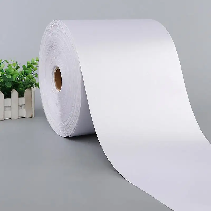 Self Adhesive White Satin Fabric Ribbon  Label Sticker In Roll/Sheet