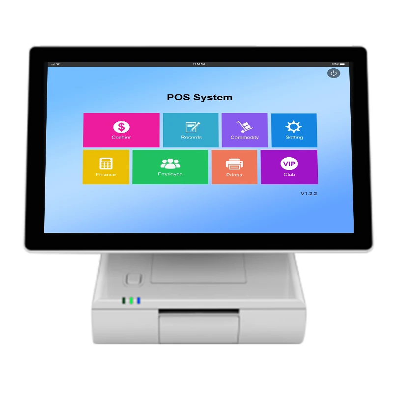 Windows pos machine desktop cash register with dual screen monitor point of sale pos system equipment  for restaurant