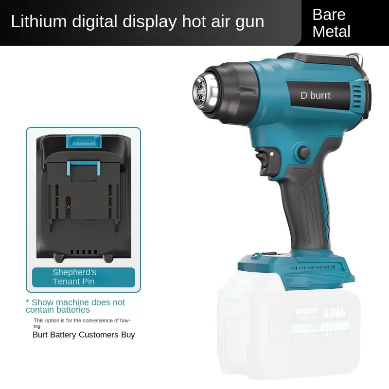 Burt Small Industrial Electronic Maintenance Hot Air Gun Lithium Battery Powered Digital Display Hot Air Machine Film Baking Gun