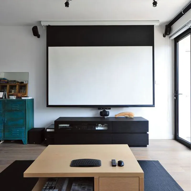 100in roll down alr projector screen indoor wall screen for 3d projector alr projector screen wall mounted