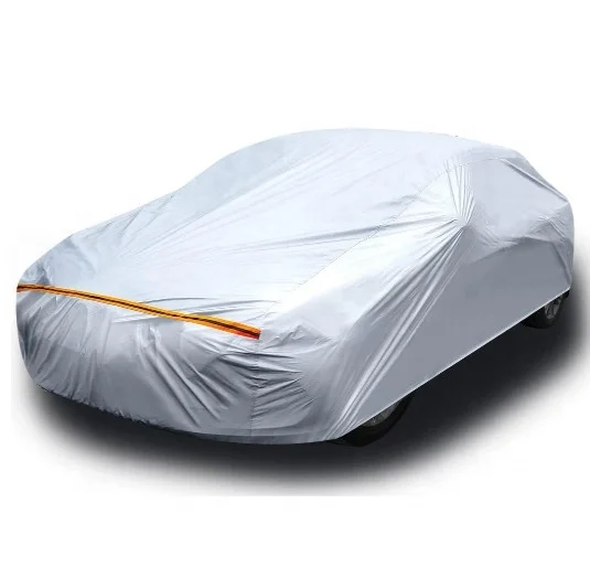Outdoor UV Protection Auto Cover Windproof Universal 190t 210t Polyester Sedan Full Car Body Covers