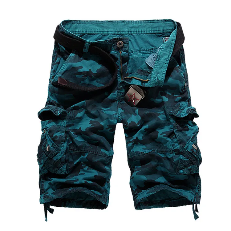 RTSAN-721 Hot selling Causal camo short shorts for summer running Male fashion cargo Cotton camo men pants with big pockets