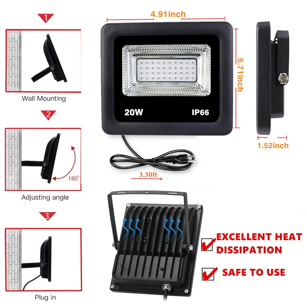 NEW Style Halloween Decoration IP66 100W Blacklight Flood Light Halloween Decorations Lights for christmas party decorations