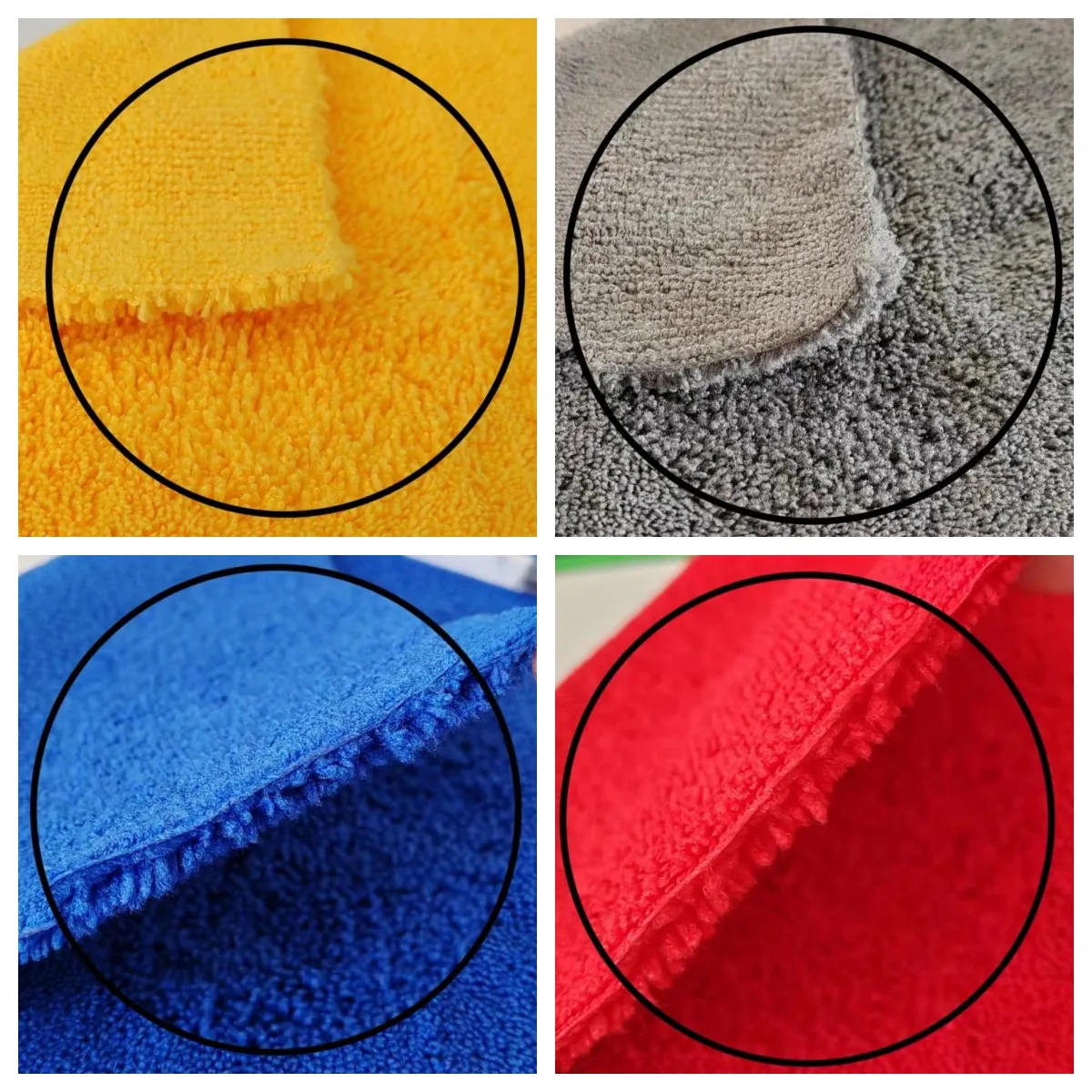 Edgeless microfiber high low 400gsm micro fiber cleaning towel 40*40cm car microfiber duster cleaning cloth