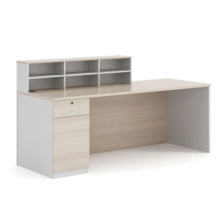 Современная модная простая белая деревянная белая стойка регистрации