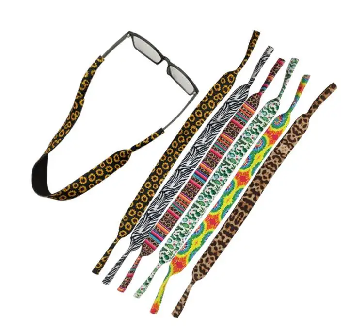
Custom Floating Sunglasses Straps Lanyards Sports Safety Retainer Adjustable Custom Printed Neoprene Cord Lanyards 