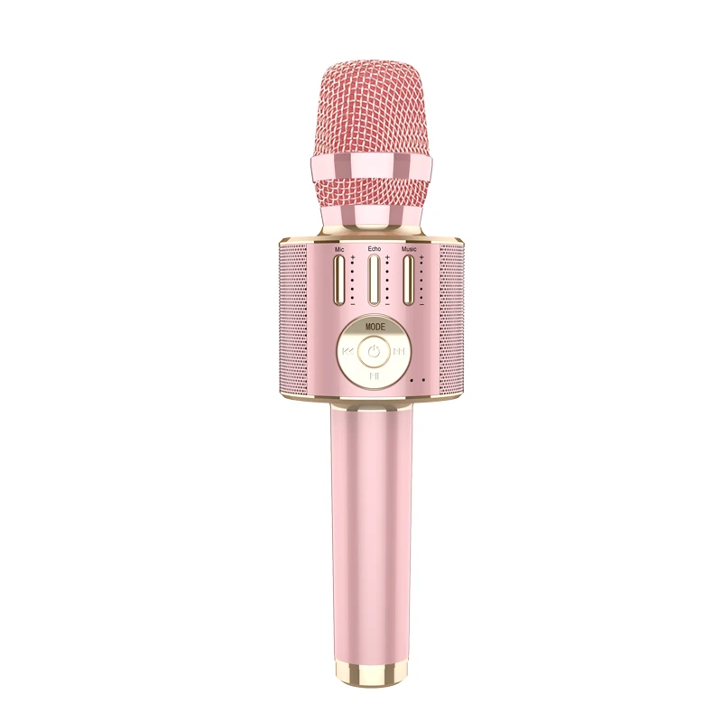 Logo customized Kids Gift Singing Mic USB Charging Wireless Battery Portable Handheld BT Karaoke Microphone
